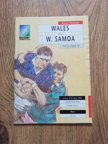 Wales v Western Samoa 1991 Rugby World Cup Programme