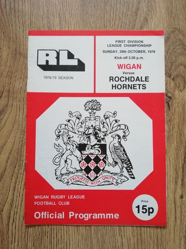 Wigan v Rochdale Hornets Oct 1978