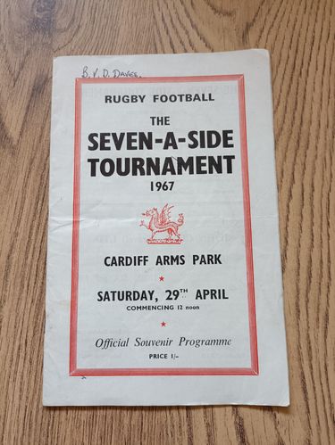 Snelling Sevens April 1967 Rugby Programme