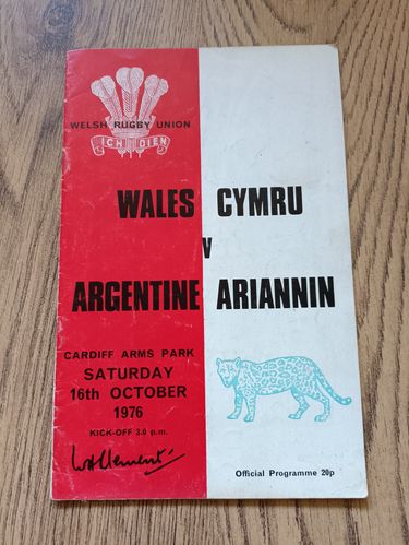 Wales v Argentina 1976