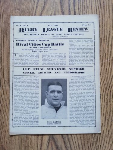' Rugby League Review ' Vol 1 No 9 May 1947 Magazine