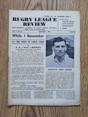 ' Rugby League Review ' Vol 3 No 32 Jan 1949 Magazine