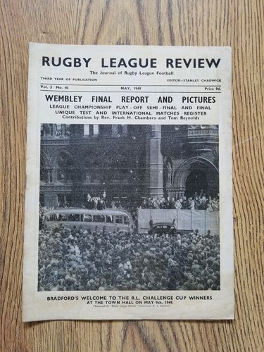 ' Rugby League Review ' Vol 3 No 40 May 1949 Magazine
