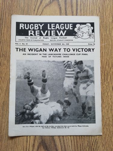 ' Rugby League Review ' Vol 4 No 54 Nov 1949 Magazine
