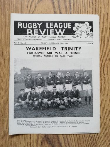 ' Rugby League Review ' Vol 4 No 60 Dec 1949 Magazine