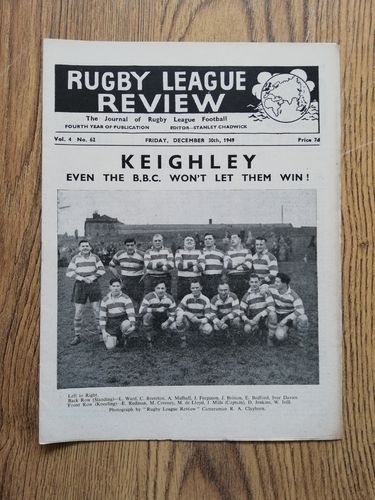 ' Rugby League Review ' Vol 4 No 62 Dec 1949 Magazine