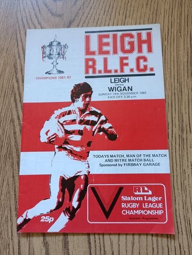 Leigh v Wigan Nov 1982