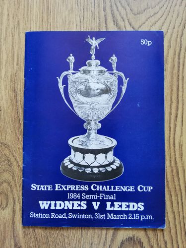 Widnes v Leeds Mar 1984 Challenge Cup Semi-Final Rugby League Programme