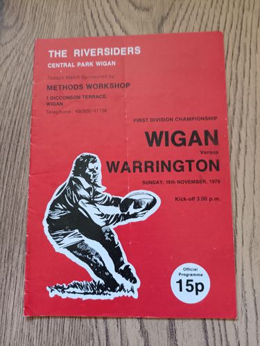 Wigan v Warrington Nov 1979