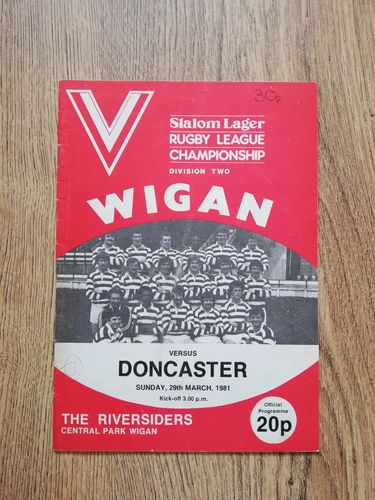 Wigan v Doncaster March 1981