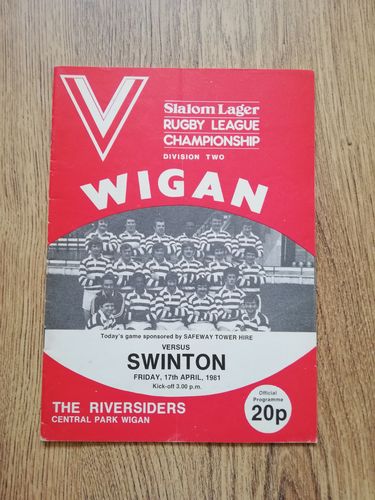 Wigan v Swinton April 1981