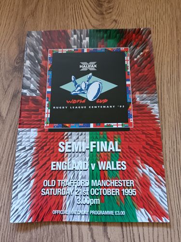 England v Wales Oct 1995 Rugby League World Cup Semi-Final Programme