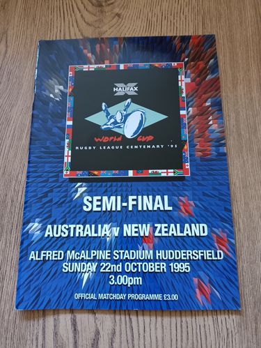 Australia v New Zealand Oct 1995 Rugby League World Cup Semi-Final Programme