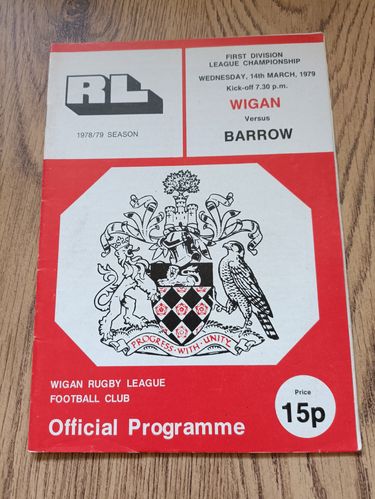 Wigan v Barrow March 1979