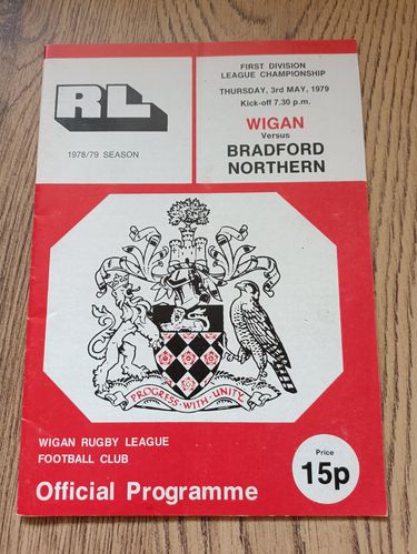 Wigan v Bradford Northern May 1979