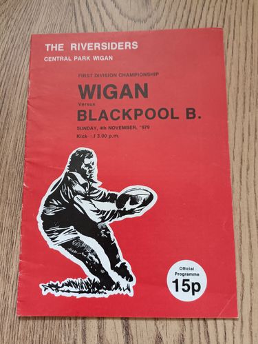 Wigan v Blackpool Borough Nov 1979 Rugby League Programme