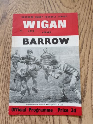 Wigan v Barrow Feb 1965 Challenge Cup