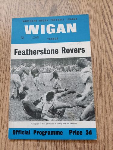Wigan v Featherstone April 1965 Top 16 Play-Off Rugby League Programme