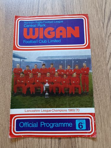 Wigan v Keighley Sept 1970 BBC2 Floodlit Trophy Rugby League Programme