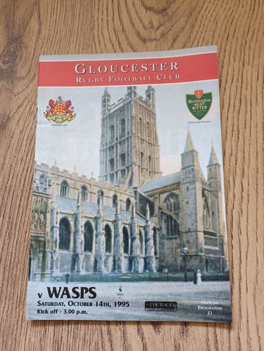 Gloucester v Wasps Oct 1995 Rugby Programme