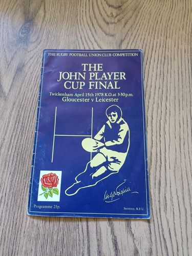 Gloucester v Leicester 1978 John Player Cup Final Rugby Programme
