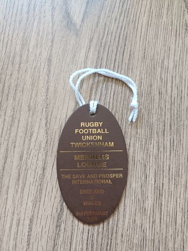 England v Wales 1996 Rugby Members Lounge Pass