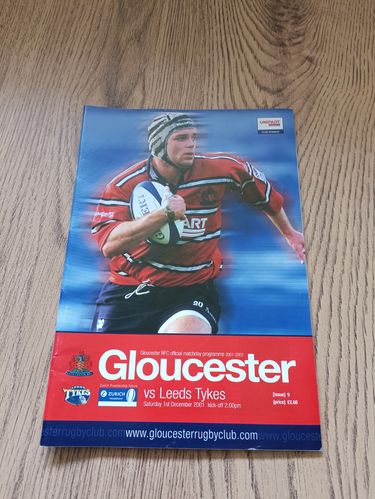 Gloucester v Leeds Tykes Dec 2001 Rugby Programme