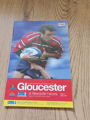 Gloucester v Newcastle Falcons 2002 Championship Quarter-Final Rugby Programme