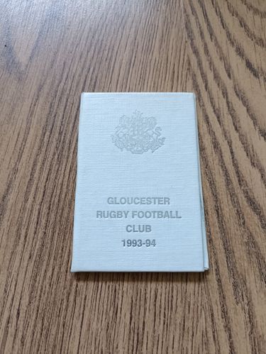 Gloucester Rugby Club 1993-94 Membership Book & Fixture Card