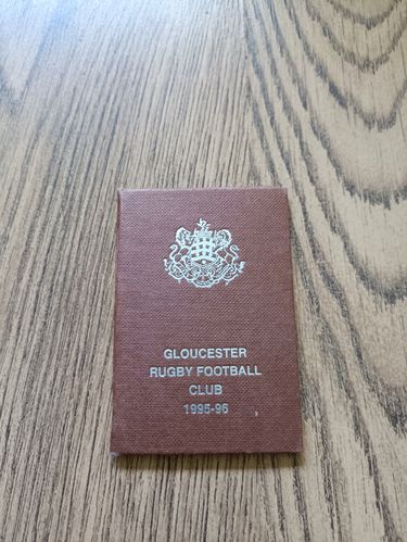 Gloucester Rugby Club 1995-96 Membership Book & Fixture Card