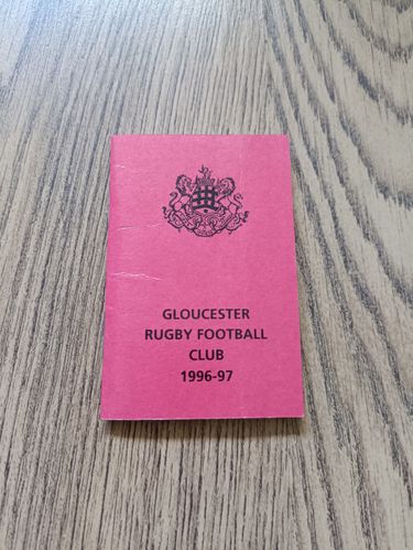 Gloucester Rugby Club 1996-97 Membership Book & Fixture Card