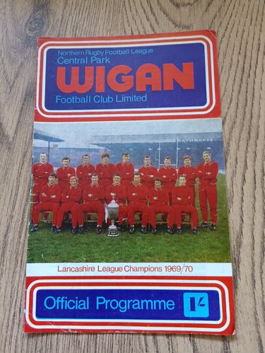 Wigan v Warrington Jan 1971 Rugby League Programme