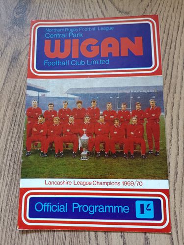 Wigan v Huddersfield Jan 1971 Rugby League Programme