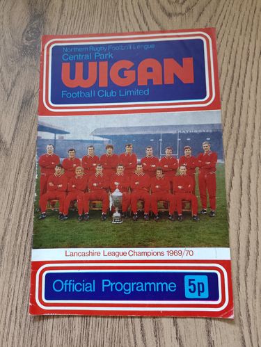 Wigan v Wakefield March 1971 Rugby League Programme