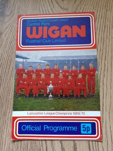 Wigan v Hull March 1971 Rugby League Programme