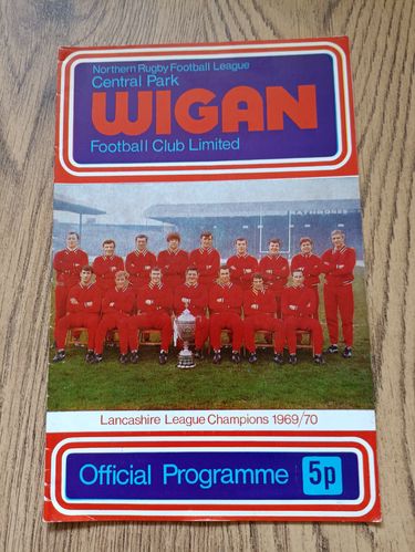 Wigan v Castleford April 1971 Rugby League Programme