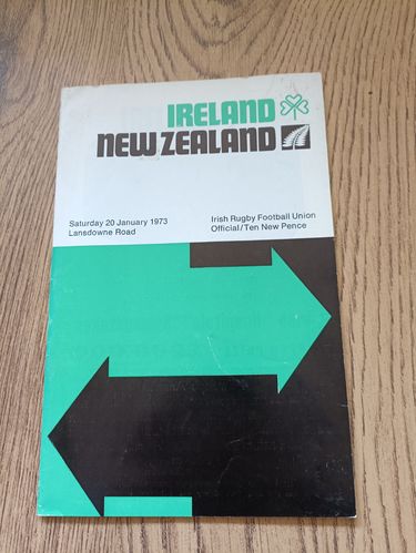 Ireland v New Zealand 1973 Rugby Programme