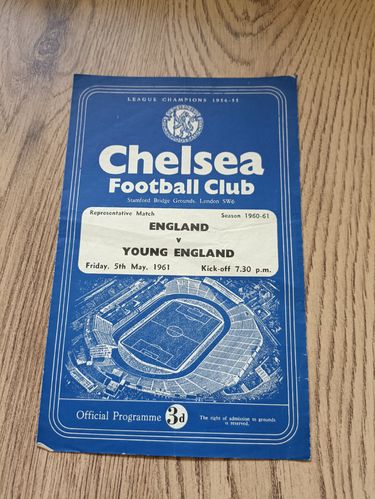 England v Young England May 1961 Football Programme