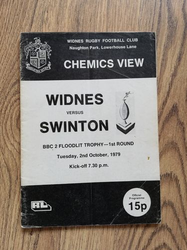 Widnes v Swinton Oct 1979 BBC2 Floodlit Trophy Rugby League Programme