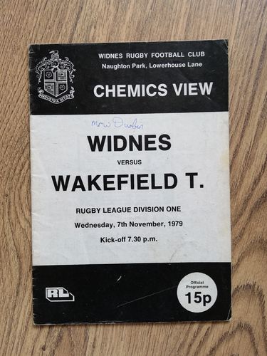 Widnes v Wakefield Trinity Nov 1979
