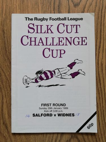 Salford v Widnes Jan 1989 Challenge Cup