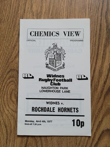 Widnes v Rochdale Hornets April 1977