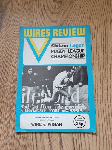 Warrington v Wigan Jan 1982