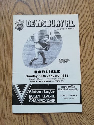 Dewsbury v Carlisle Jan 1985
