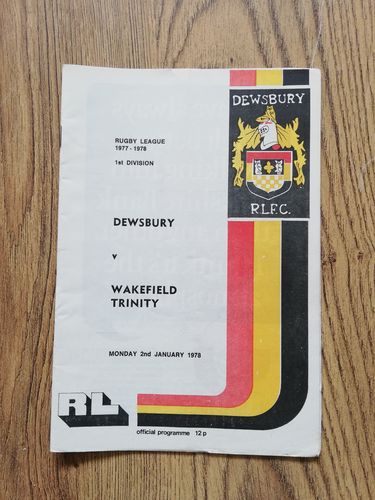 Dewsbury v Wakefield Trinity Jan 1978