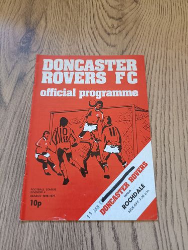 Doncaster Rovers v Rochdale Jan 1977 Football Programme