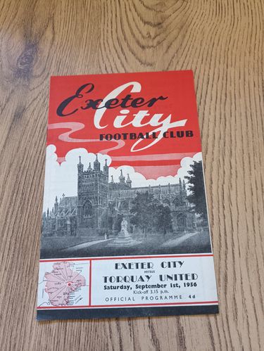 Exeter City v Torquay United Sept 1956 Football Programme