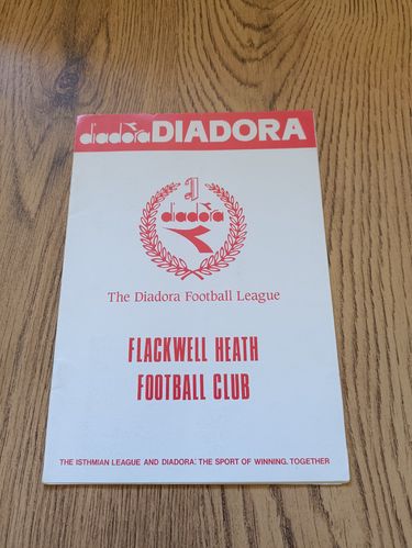 Flackwell Heath v Bracknell Town March 1992 Football Programme