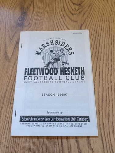 Fleetwood Hesketh v Hesketh Bank Aug 1996 Football Programme