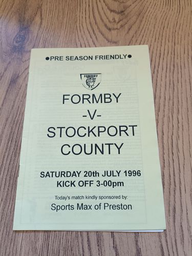 Formby v Stockport County July 1996 Football Programme